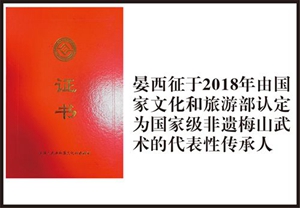 国家级代表性传承人（梅山武术）